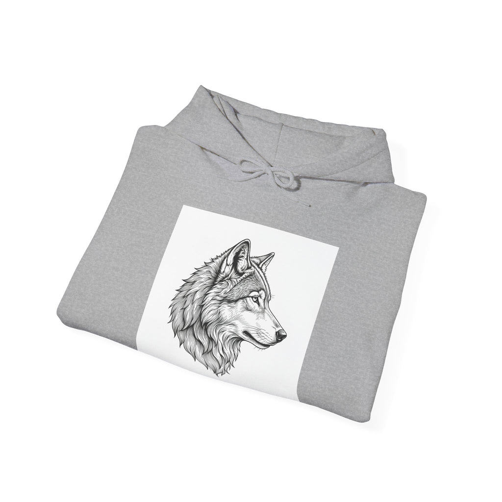 Wolf Engraving Premium Hoodie
