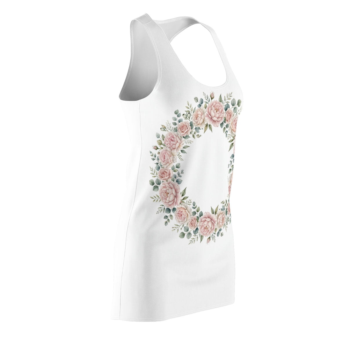 "Floral Wreath" Dress – Women's Racerback Dress