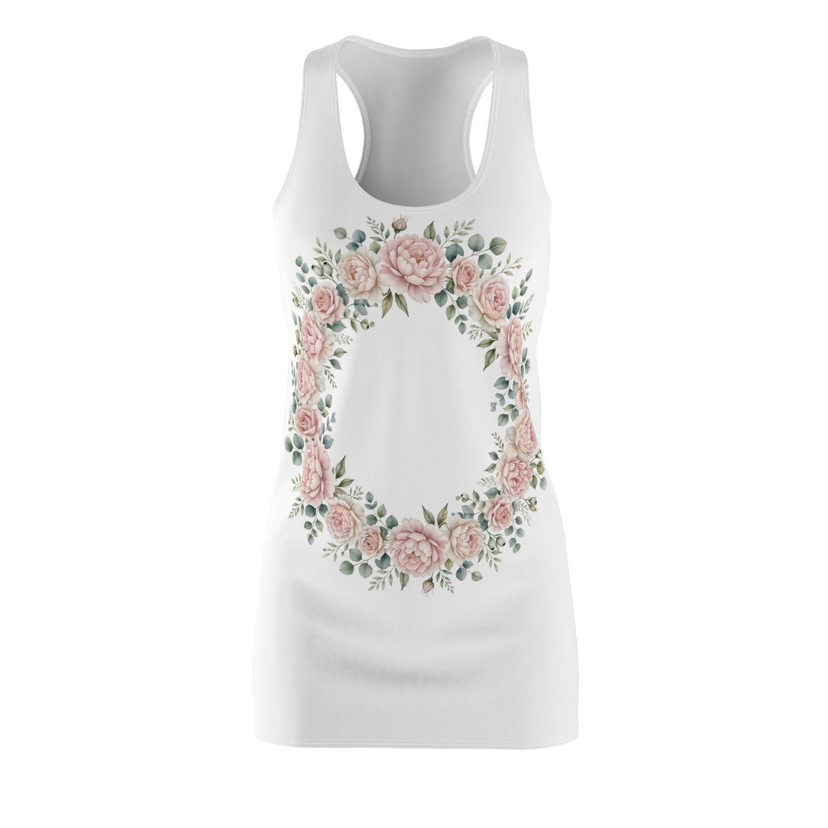 "Floral Wreath" Dress – Women's Racerback Dress