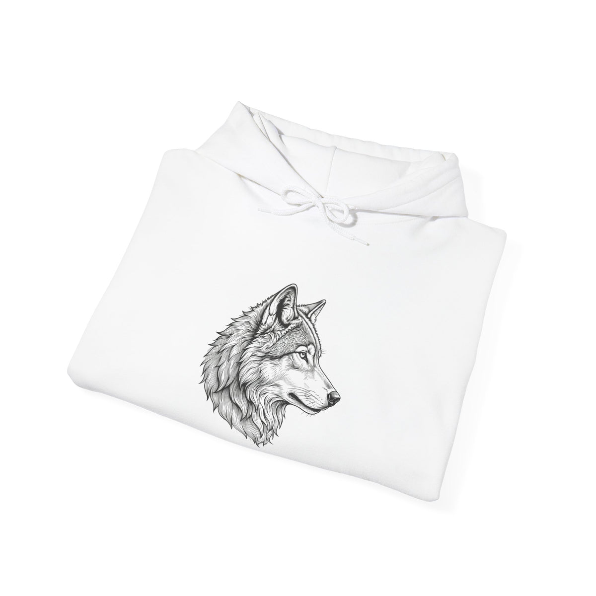 Wolf Engraving Premium Hoodie