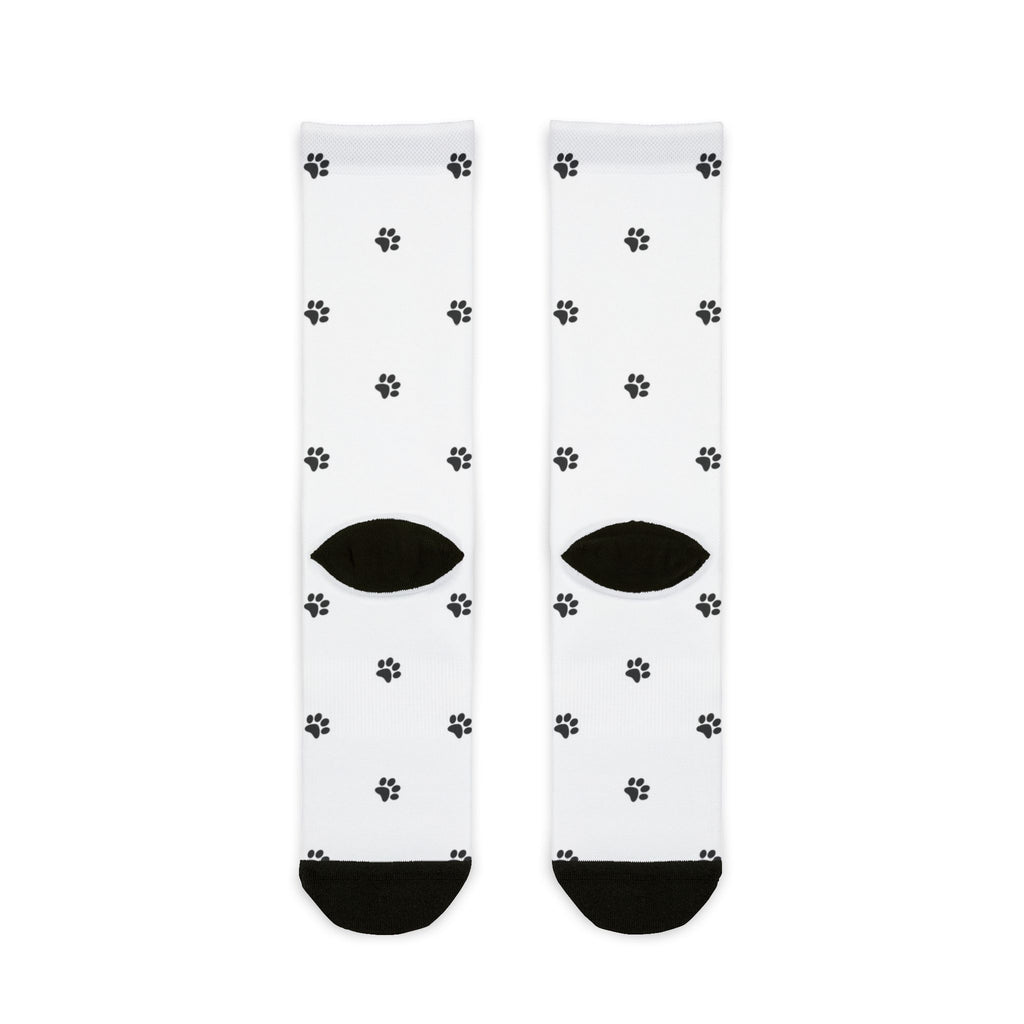 Paw Print Crew Socks