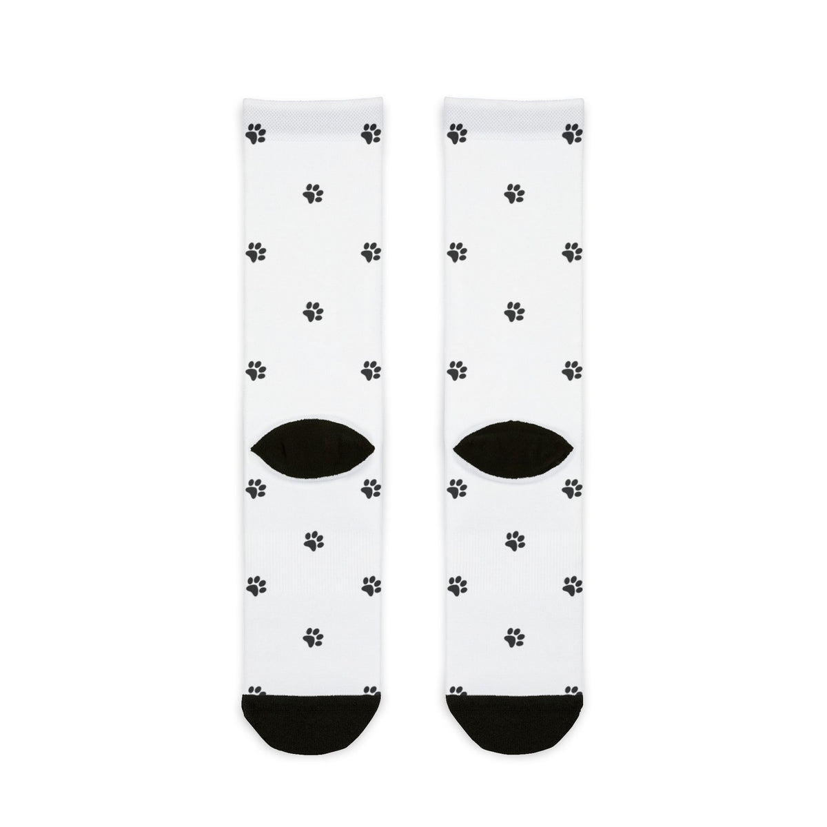 Paw Print Crew Socks