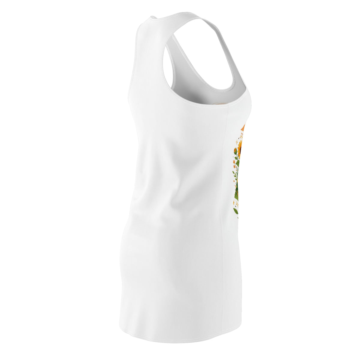 "Choose Happy Sunflower" Dress – Women's Racerback Dress