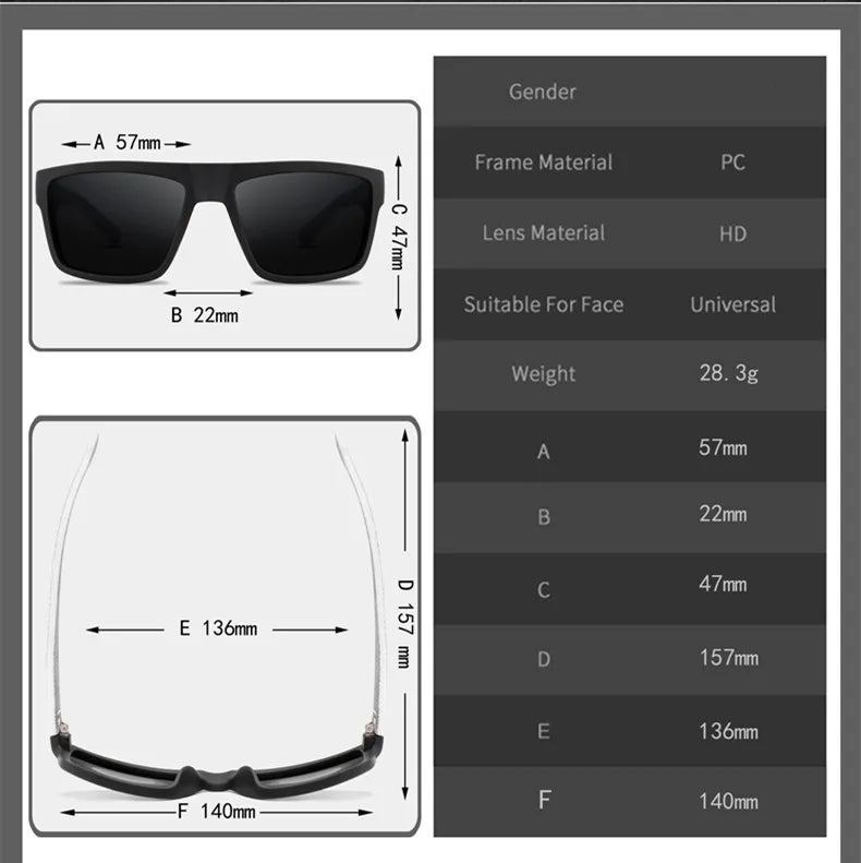 Sunglasses – Square Polarized Sport Sunglasses