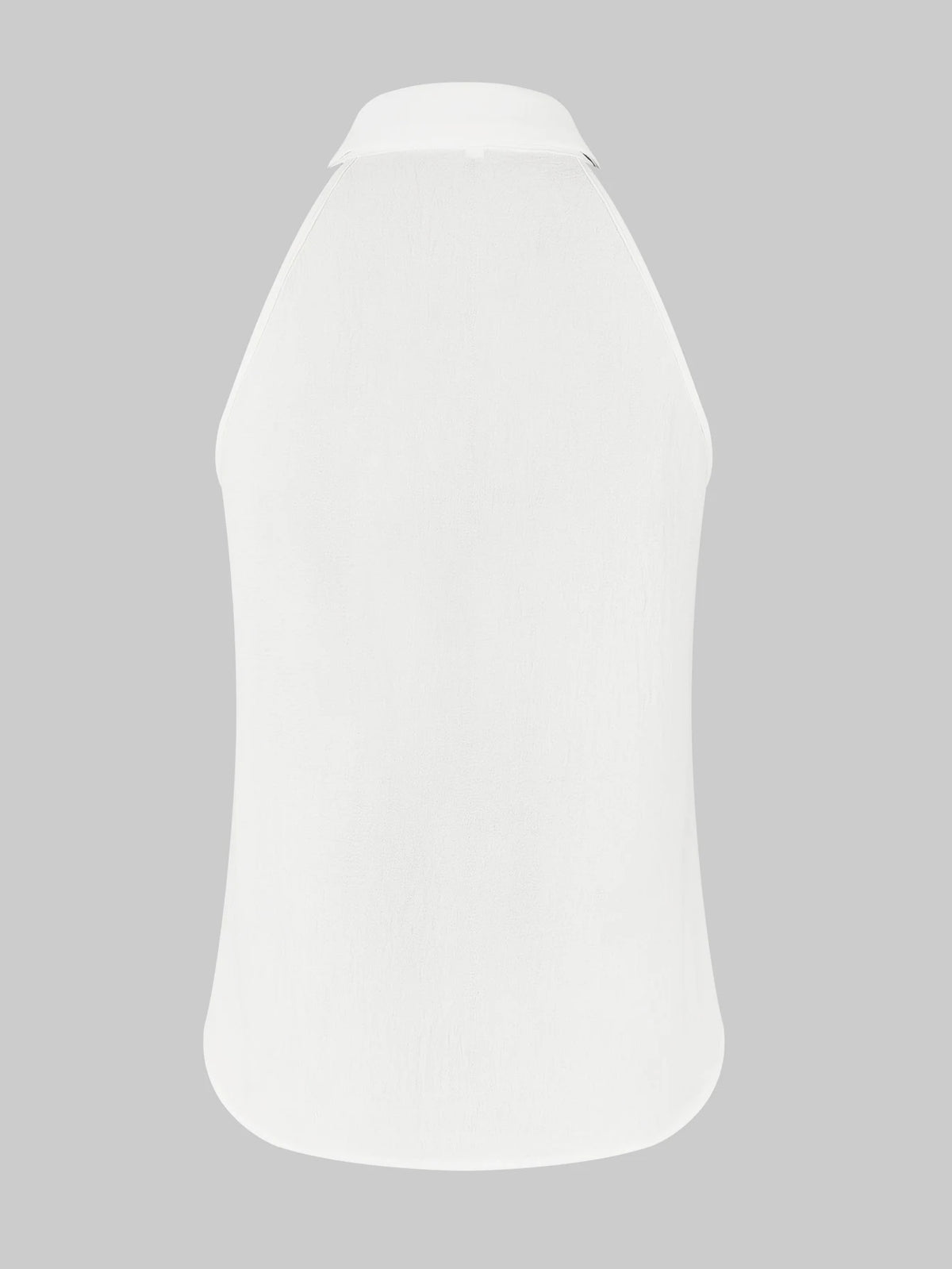 Top – White Halter Tie-Front Blouse