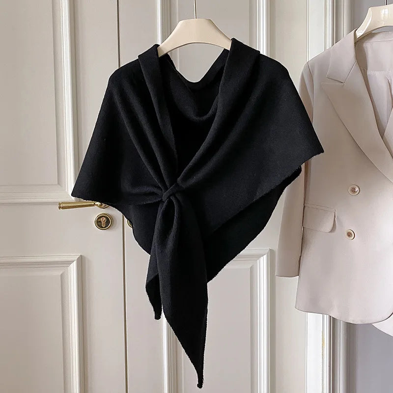 Scarf – Warm Triangle Knit Winter Shawl