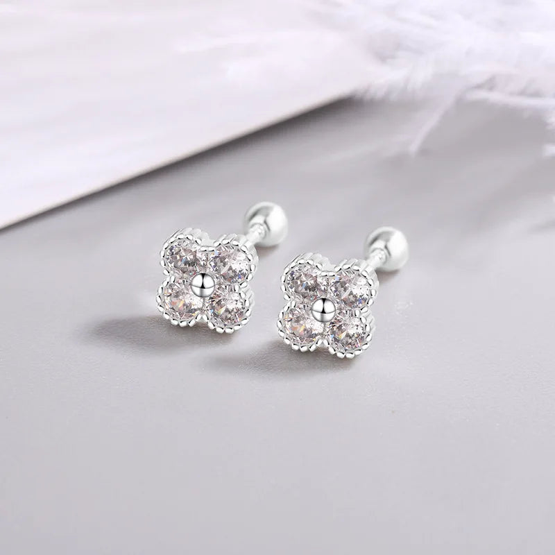 Earrings – 925 Sterling Silver Zircon Stud Earrings