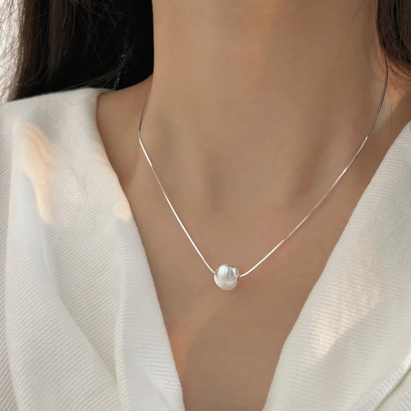 Necklace – 925 Sterling Silver Bead Pendant Necklace