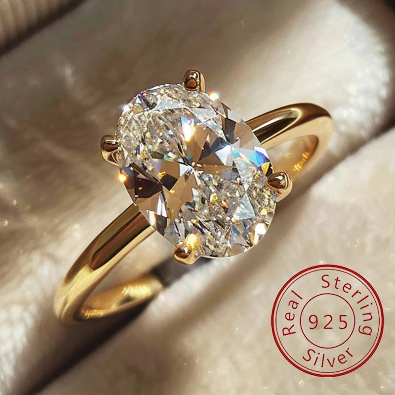 Ring – 1-8CT Zircon Oval Stone Ring