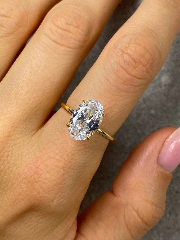 Ring – 1-8CT Zircon Oval Stone Ring