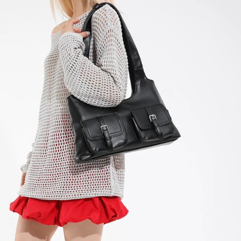 New Elegant Women Shoulder Bag Faux Leather Handbag Purse Crossbody Bag Multi-Function Tote Bag for Ladies Shopping Office Party