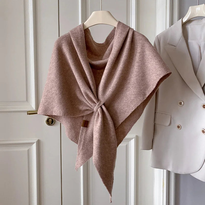 Scarf – Warm Triangle Knit Winter Shawl