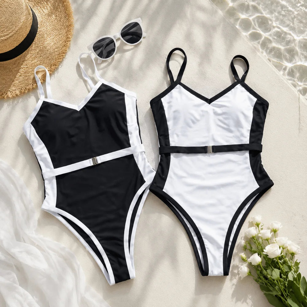 Swimsuit – High-Waist Push-Up Bodysuit Swimsuit
