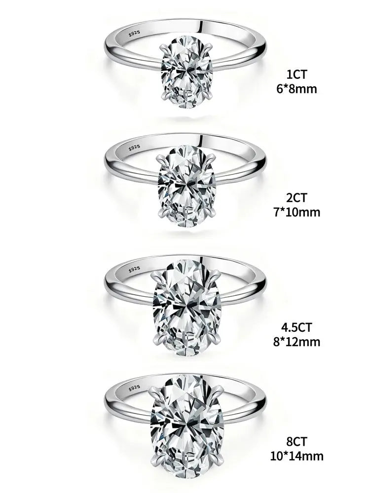 Ring – 1-8CT Zircon Oval Stone Ring