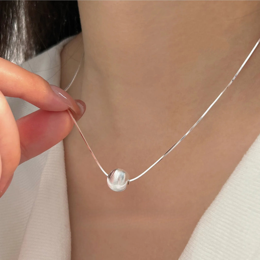 Necklace – 925 Sterling Silver Bead Pendant Necklace