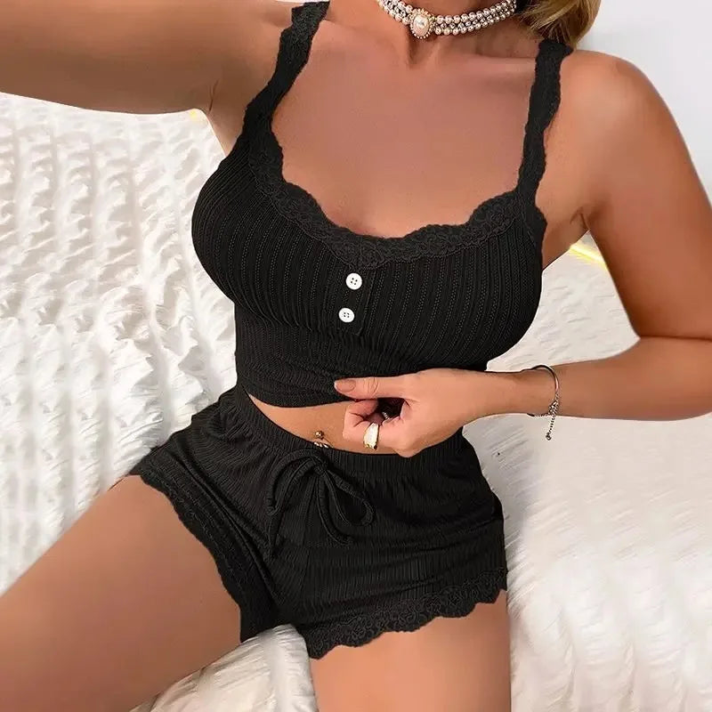 Women Pajama Sets Pijama Pajamas Woman Summer Set Sexy Women Sleepwear for Sleeping Women's Trousers Sleep Lounge Underwear