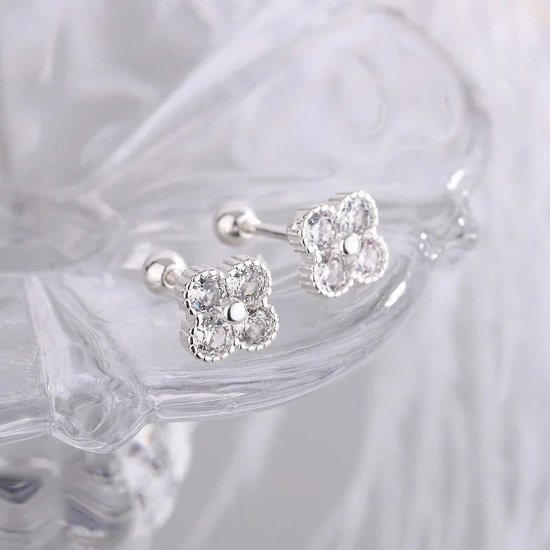 Earrings – 925 Sterling Silver Zircon Stud Earrings