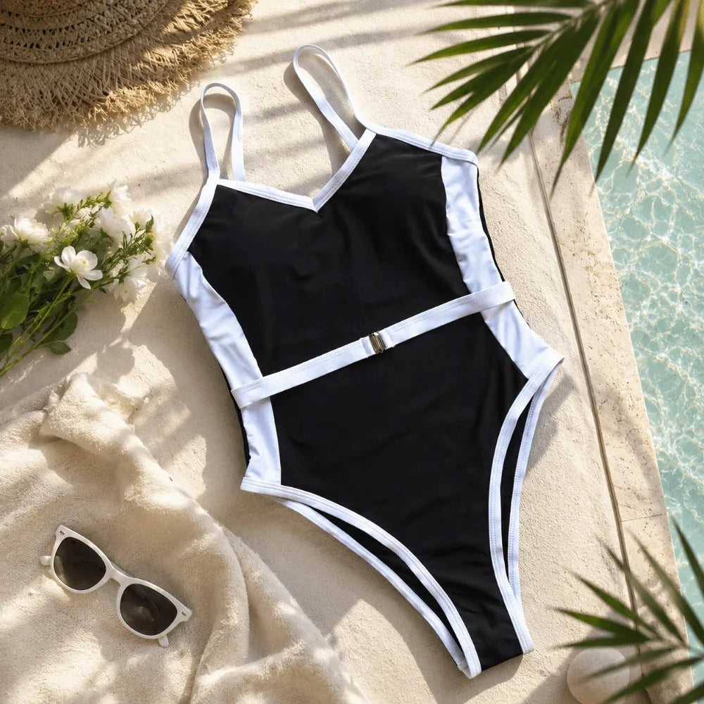 Swimsuit – High-Waist Push-Up Bodysuit Swimsuit